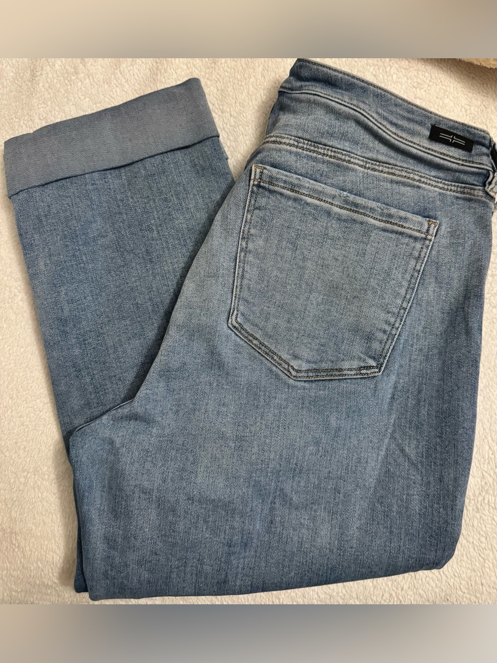 Liverpool Charlie Cropped Skinny Light Blue Stretch Denim